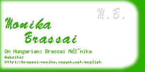 monika brassai business card